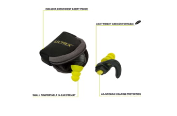 Image of Allen ULTRX Shift Adjustable Protection Ear Plugs, Gray/Yellow, 4103