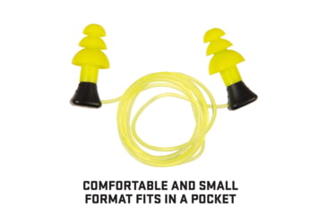 Image of Allen ULTRX Tethered Silicone Ear Plugs, 3-Pairs, Yellow, 4118