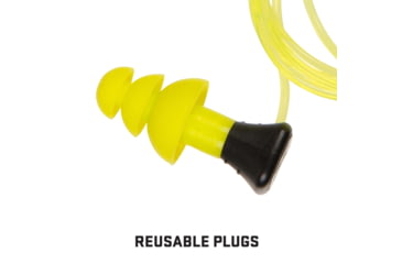 Image of Allen ULTRX Tethered Silicone Ear Plugs, 3-Pairs, Yellow, 4118