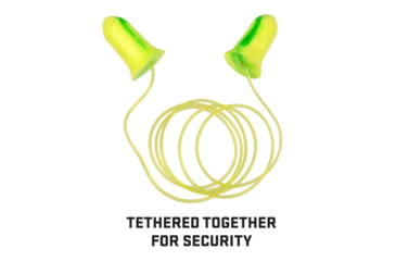 Image of Allen ULTRX Tethered Tapered Foam Ear Plugs, 5-Pairs, Lime/ Yellow, 4119