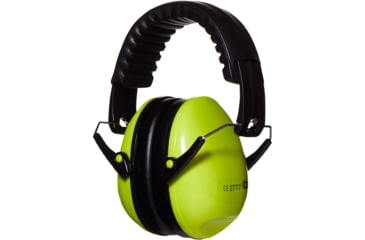 Image of Allen Youth Sound Shield Foldable Safety Earmuffs, 21 dB NRR, ANSI S3.19 &amp; CE EN352-1 Hearing Protection Rated, Black/Chartreuse, One Size, 2327