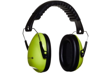 Image of Allen Youth Sound Shield Foldable Safety Earmuffs, 21 dB NRR, ANSI S3.19 &amp; CE EN352-1 Hearing Protection Rated, Black/Chartreuse, One Size, 2327