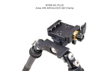 Image of Atlas CAL Gen 2 Tall Bipod, 6-12.3in Height Range, Area 419 ARCALOCK Clamp, Black, BT69NCPLUSA419ARCALK