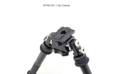 Image of Atlas PSR Standard Bipod, 5-9.4in Height Range, Area 419 ARCALOCK Clamp, Black, BT46NCPLUSA419ARCALK