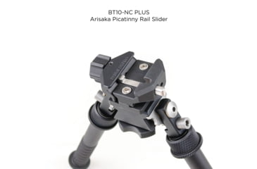 Image of Atlas V8 Bipod, 5-9.4in Height Range, Area 419 ARCALOCK Clamp, Black, BT10NCPLUSA419ARCALK