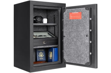 Image of Barska 2.02 Cu. ft Biometric Keypad Fire Resistant Safe, Black, Medium, AX13744