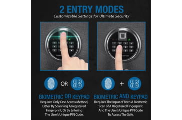 Image of Barska 2.02 Cu. ft Biometric Keypad Fire Resistant Safe, Black, Medium, AX13744