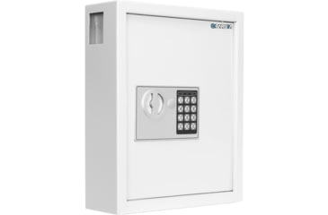 Image of Barska 40 Capacity Fixed Position Key Cabinet Digital Keypad Wall Safe, White, Small, AX13964