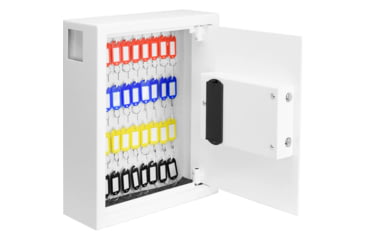 Image of Barska 40 Capacity Fixed Position Key Cabinet Digital Keypad Wall Safe, White, Small, AX13964