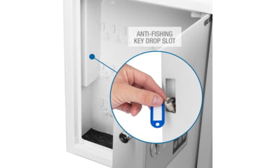 Image of Barska 40 Capacity Fixed Position Key Cabinet Digital Keypad Wall Safe, White, Small, AX13964