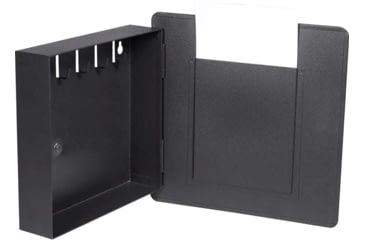 Image of Barska 5 Capacity Picture Wall Mount Photo Frame Key Cabinet w/Magnetic Lock, 4x6in, Black, Small, CB12374