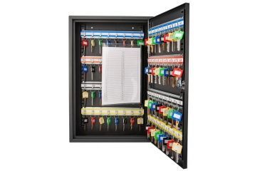 Image of Barska 64 Key Adjustable Lock Box Security Safe w/ Key Lock, Steel, Black CB12486