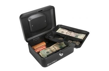Image of Barska 8in. Cash Safe w/ Key Lock, In Use CB11830
