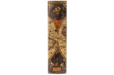 Image of Barska Antique Map Book Lock Box Safe w/ Key Lock, Brown, Outer Size 7 x 2.75 x 10.75 in CB12480