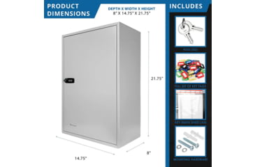 Image of Barska 300 Capacity Adjustable Key Cabinet