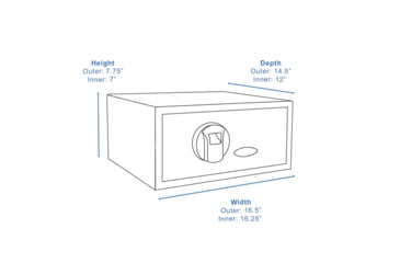 Image of Barska Biometric Fingerprint Safe, Black, 16.25x14.25x7in w/Memory AX11224