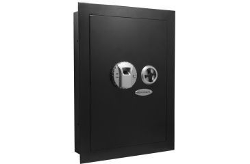 Image of Barska Biometric Wall Safe (Left Opening), Black, Medium AX13034