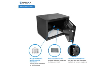 Image of Barska Compact Keypad Depository Safe, Black AX11934