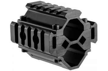 Image of Barska Double Shotgun barrel Mount, Tri-Rail, 5 sections, Black AW12012
