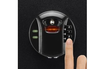 Image of Barska HQ800 Standard Quick Access Keypad Biometric Rifle Safe,Black AX12760