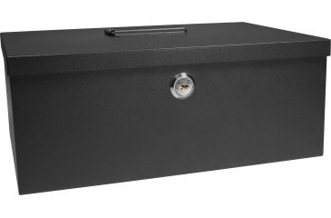Image of Barska Key Lock Cash Box &amp; 6 Compartment Removable Tray CB11792
