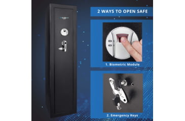 Image of Barska Large Biometric Rifle Safe, Black AX11898
