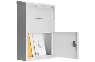 Image of Barska Large Locking Wall Mount Drop Box, White, Large, CB13956