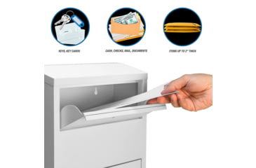 Image of Barska Large Locking Wall Mount Drop Box, White, Large, CB13956