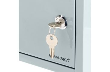 Image of Barska Multi-Purpose Drop Box - Key Lock, Includes 2 Keys, Gray, 9.75 x 3 x 7.75 in CB12710