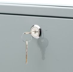 Image of Barska Multi-Purpose Drop Box - Key Lock, Includes 2 Keys, Gray, 11.5 x 3.5 x 13 in CB12712