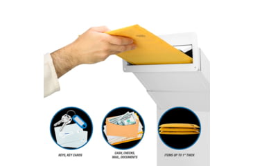 Image of Barska Through-The-Wall Drop Box w/Adjustable Chute, White, Medium, CB13954