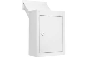 Image of Barska Through-The-Wall Drop Box w/Adjustable Chute, White, Medium, CB13954