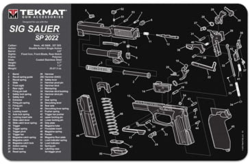 Image of BECK TEK, LLC TEKMAT TEKR17SIGSP2022 Sig Sauer P2022 Handgun Cleaning Mat 11