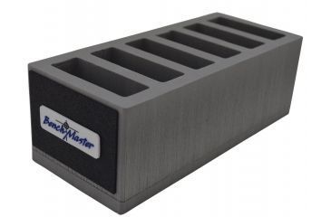 Image of BenchMaster Rifle Rest AR-10 Mag Gun Rack 6 Slot, Black &amp; Gray BMWRARTEN6