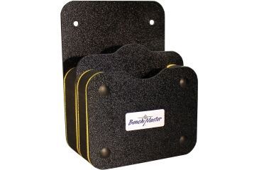 Image of BenchMaster Rifle Rest Weapon Rack Deluxe - Single Gun Pistol Rack with Front Accessory Holder - Handgun Safe Storage Accessories, BMWRDSFVH