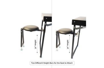 Image of BenchMaster Shooting Table With Seat, Steel Consruction, Black, BMST2