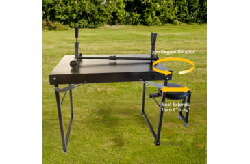 Image of BenchMaster Shooting Table With Seat, Steel Consruction, Black, BMST2