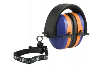 Image of Beretta Gridshell Earmuff, Blue with Orange, CF021000020591UNI