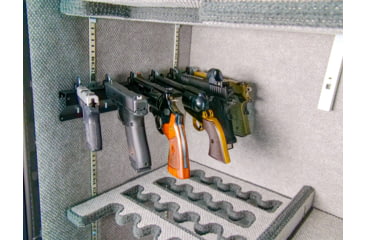 Image of Berrys Gun Safe Pistol Rack Black Holds 4 Pistols, 52672