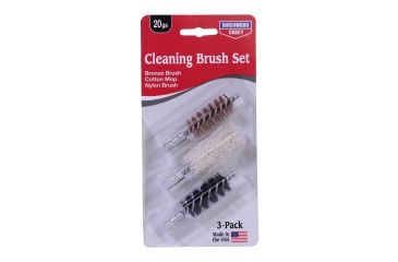 Image of Birchwood Casey BWC Bronze/Cotton/Nylon 3 Brush Set 12 Gauge