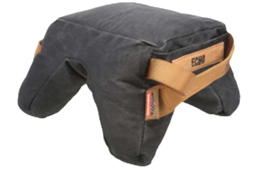 Image of Birchwood Casey Steady-Shot Echo Bag Heavyweight Prefilled Black Wax Canvas Front and Rear Bag, BC-BAG-SSEH