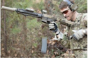Image of Blue Force Gear Vickers Padded 2-To-1 Sling, Red Swivel Version, Nylon Adjuster And Hardware, Kryptek Highlander VCAS-2TO1-RED-200-AA-KH