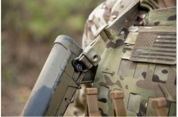 Image of Blue Force Gear Vickers Padded 2-To-1 Sling, Red Swivel Version, Nylon Adjuster And Hardware, Kryptek Highlander VCAS-2TO1-RED-200-AA-KH