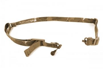 Image of Blue Force Gear Vickers Padded 2-To-1 Sling, Red Swivel Version, Nylon Adjuster And Hardware, Multicam Arid VCAS-2TO1-RED-200-AA-MA