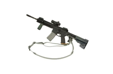 Image of Blue Force Gear Vickers 221 2-to-1 Padded Sling, Push Button Version w/Nylon Adjuster and Hardware, OD Green VCAS-2TO1-PB-200-AA-OD
