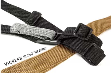 Image of Blue Force Gear Vickers One Sling for pistol caliber carbines, AR pistols, and other smaller weapons, 1in wide, Black, VCAS-100-OA-BK-RTL