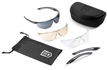 Image of Bolle Gunfire Kit of Shooting Glasses, Matte Black BSSI Frame, PTSGUNKM04