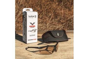 Image of Bolle Sentinel Tactical Shooting Glasses, Matte Black Frame, Copper Struck Edition Lens, PTSSENTC02