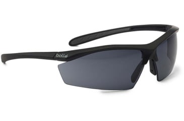 Image of Bolle Sentinel Tactical Shooting Glasses, Matte Black Frame, Smoke BSSI Lens, SENTPSF