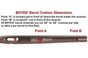 Image of Boyds Hardwood Gunstocks Classic Winchester 70 Long Action 1 Piece Floor Plate Factory Barrel Channel, Nutmeg 500451004111